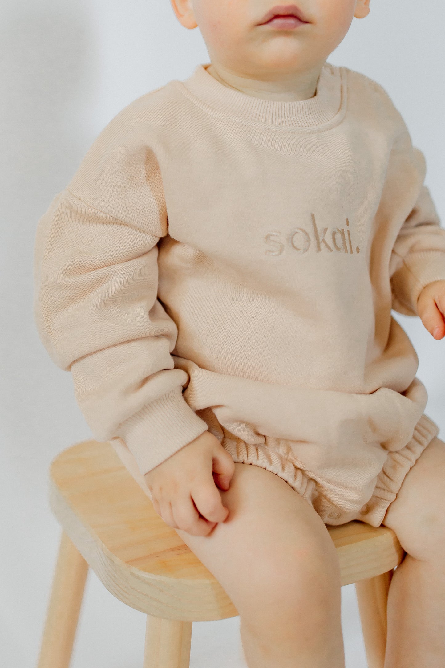 sweatshirt bubble romper.