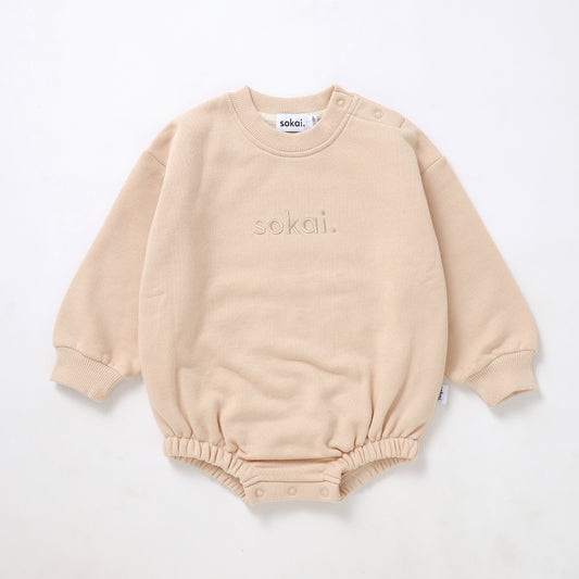 sweatshirt bubble romper.