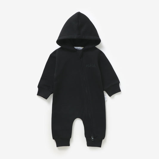 hooded fleece jumpsuit.