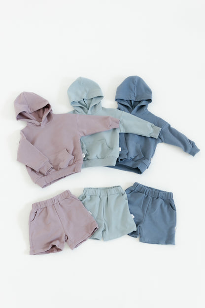 Organic French Terry Hoodie Short Sets